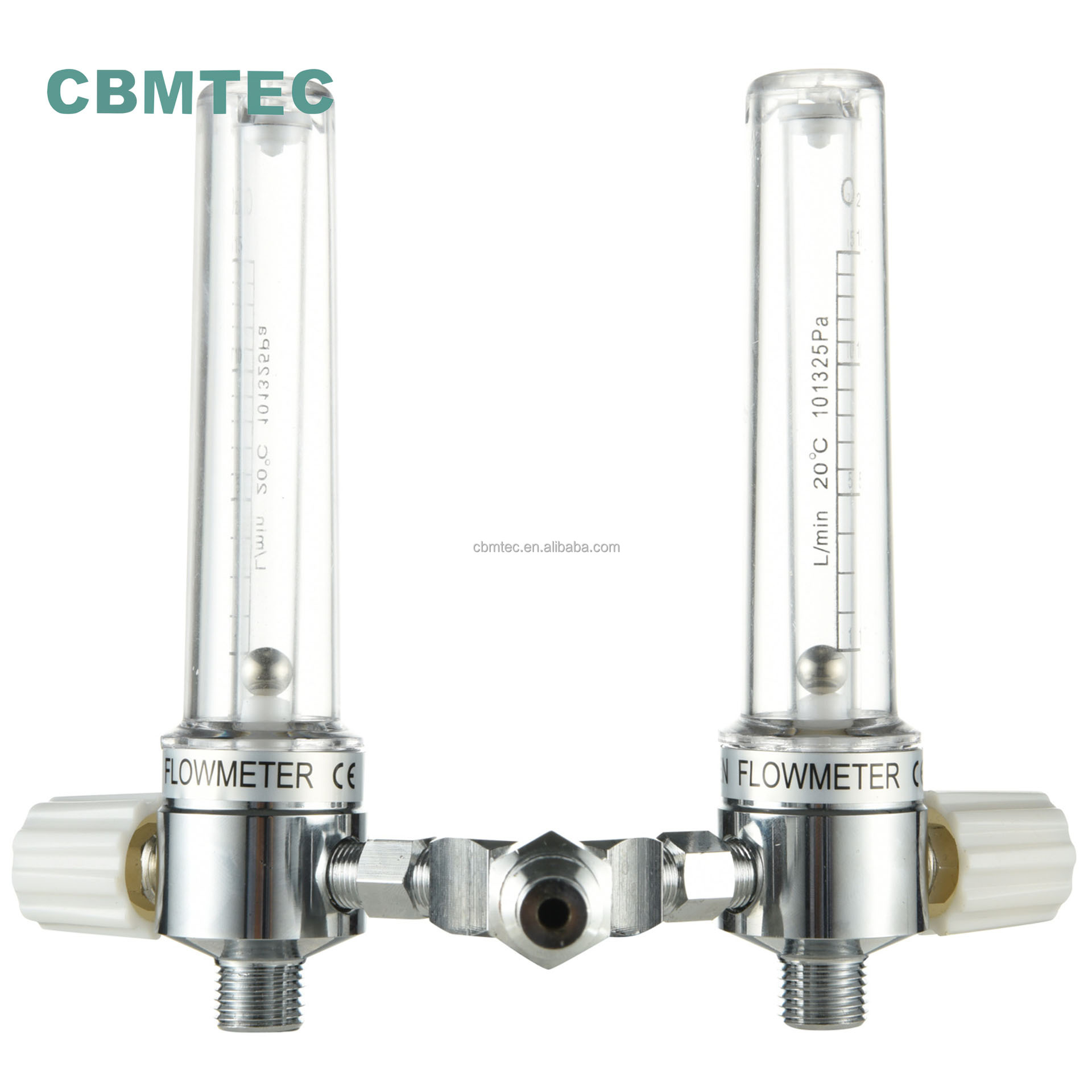 Medical double DIN float-type Oxygen Flowmeters